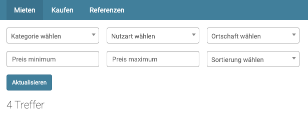 Mieten & Kaufen & Referenzen